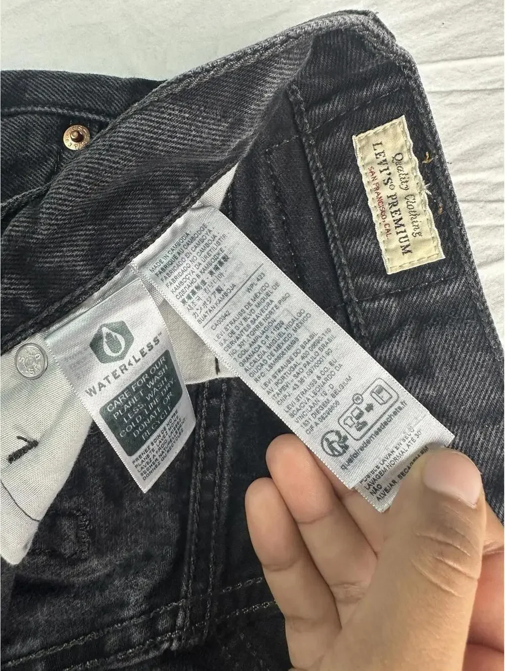 🖤⚡ Vintage 501 Levi’s Premium Black Wash Straight Jeans W25 L30 8861-25 ⚡🖤 - Picture 8 of 16